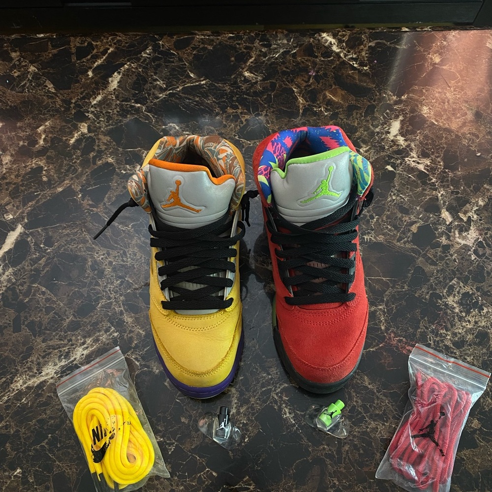Air Jordan 5 Retro SE "What The" - Size [6] - W/ Extra Laces & Lace Locks